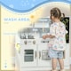 image 5 of AIYAPLAY Play Kitchen, Pretend Toy Kitchen with Toy Phone, Chalkboard, White