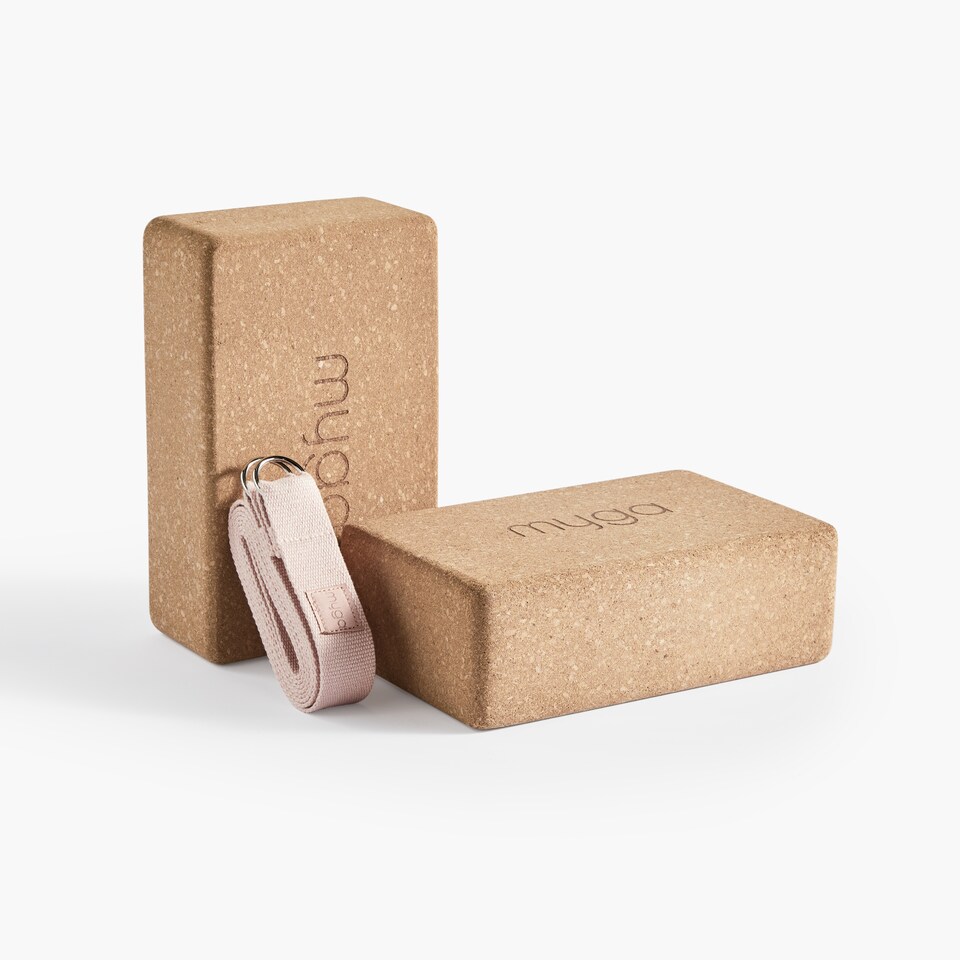 image 1 of Myga Pair of Cork Blocks and Strap - Blush