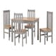 image 1 of Ludlow 1+4 Dining Set - Grey/Oak Lacquer Brown