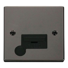 SE HOME Black Nickel 13A Fused Connection Unit With Flex | Black | Black Nickel