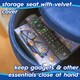 image 3 of Harbour Housewares Set Of 2 Blue Velvet Storage Footstools Round Gold Base Ottomans H45 x D36cm Stylish Interior Accent Blue