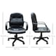 image 7 of HOMCOM PU Leather Office Chair Swivel  Mid-Back Computer Desk Chair, Black