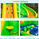 image 6 of Outsunny Kids Bouncy Castle with Slide Pool Basket Gun Climbing Wall W/ Blower
