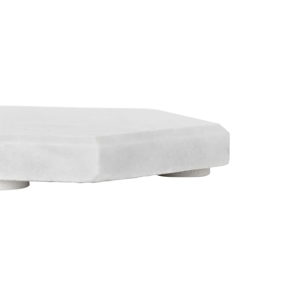 image 1 of Argon Tableware Hexagonal Marble Coasters - 10cm - White - Pack of 6