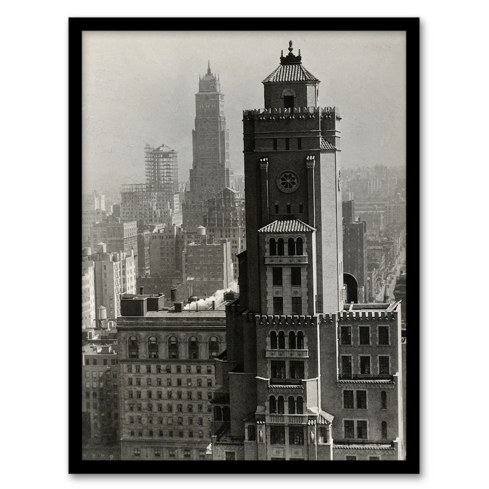 image 1 of New York City view Alfred Stieglitz Framed Wall Art Print 12X16"