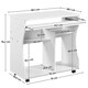 image 3 of Yaheetech Space-saving Computer Desk Wheels | White
