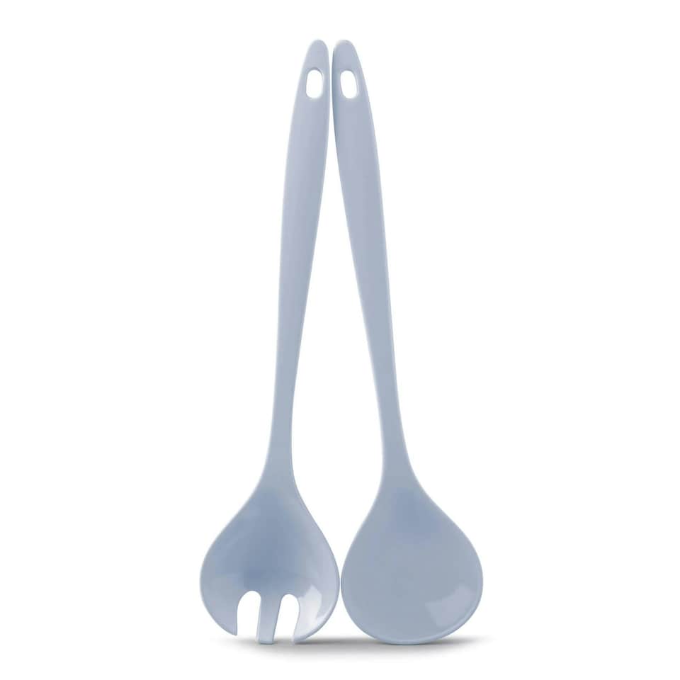image 1 of Zeal Melamine 2-Piece Salad Servers Set Black | Dark Grey