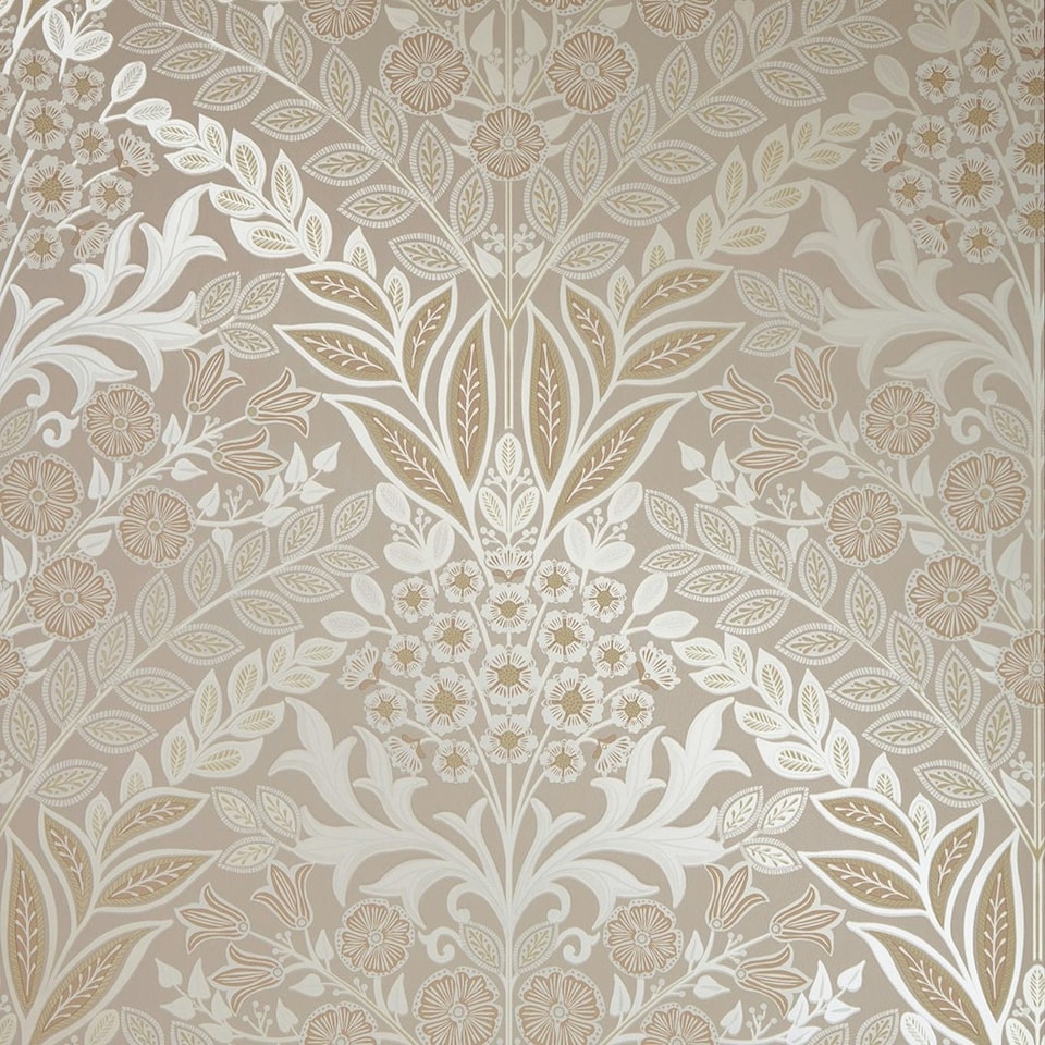 image 1 of Artist's Garden Wallpaper in Shades of Cream Multi