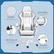 image 6 of Vinsetto Racing Style Gaming Chair with Reclining Function Footrest, Blue