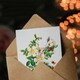 image 3 of Pierre-Joseph Redouté Art Card White Rose Vintage Floral