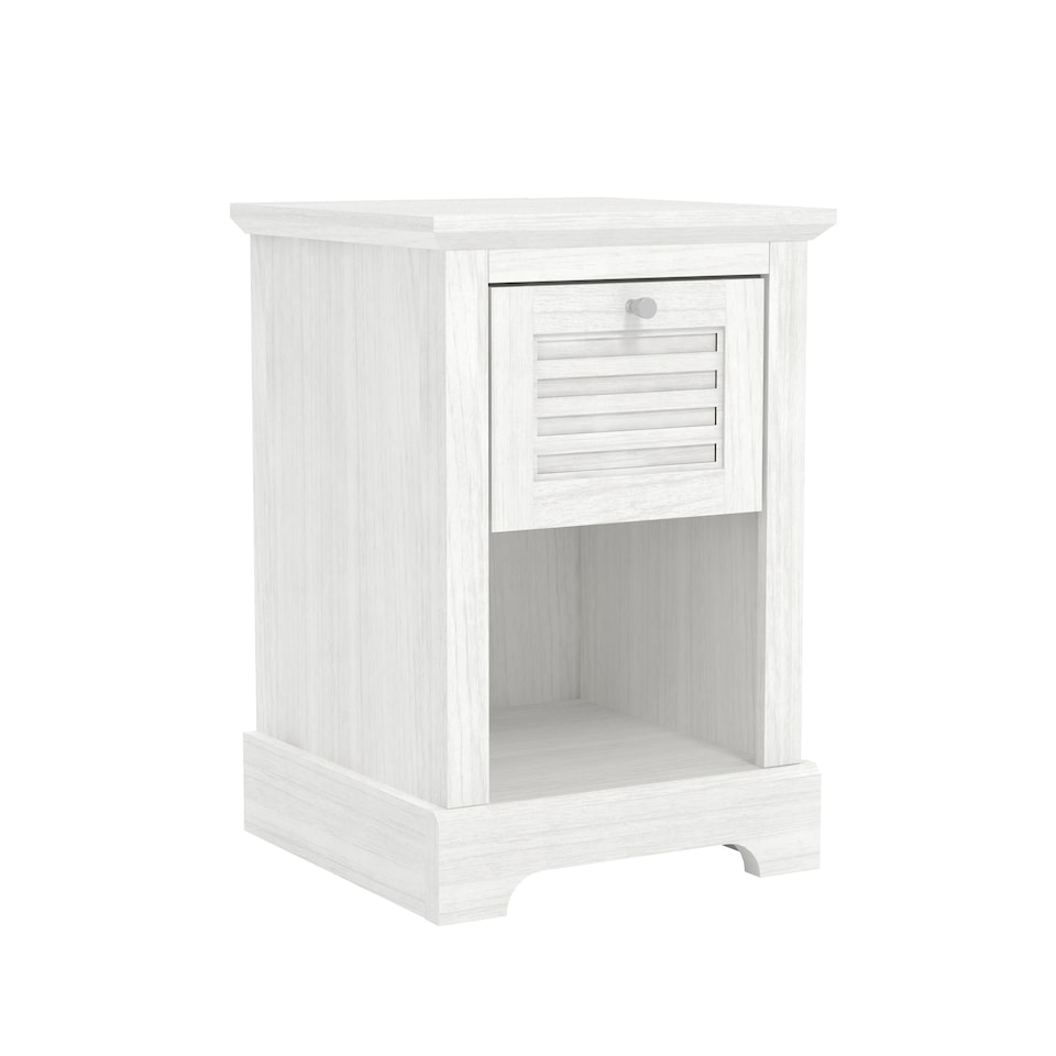 image 1 of Salcombe 1 Drawer Lamp Table | White | White