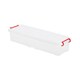 image 2 of Strata 20L Wrapping Paper Storage Box - Clear/Red Handles, Clip-On Lid, Stackable