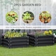 image 3 of Outsunny Set of 2 Raised Garden Bed Galvanised Planter Box Easy Setup Dark Grey