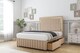 image 3 of Sloomy Boston Gold Pebble Plush Divan Bed With Mattress 2 Drawers Left Side With 26" Strutted Headboard & 12" Matching Footboard 5' King | Brown | Pebble | King | 1