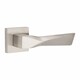 image 3 of Golden Grace Modern Aura Euro Lock Door Handles in Satin Nickel Finish with 70mm Key and Barrell Grey