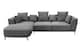 image 1 of The 3 Seater Nova Lounger Right Corner Sofa in Grey or Cream | Grey | One Size