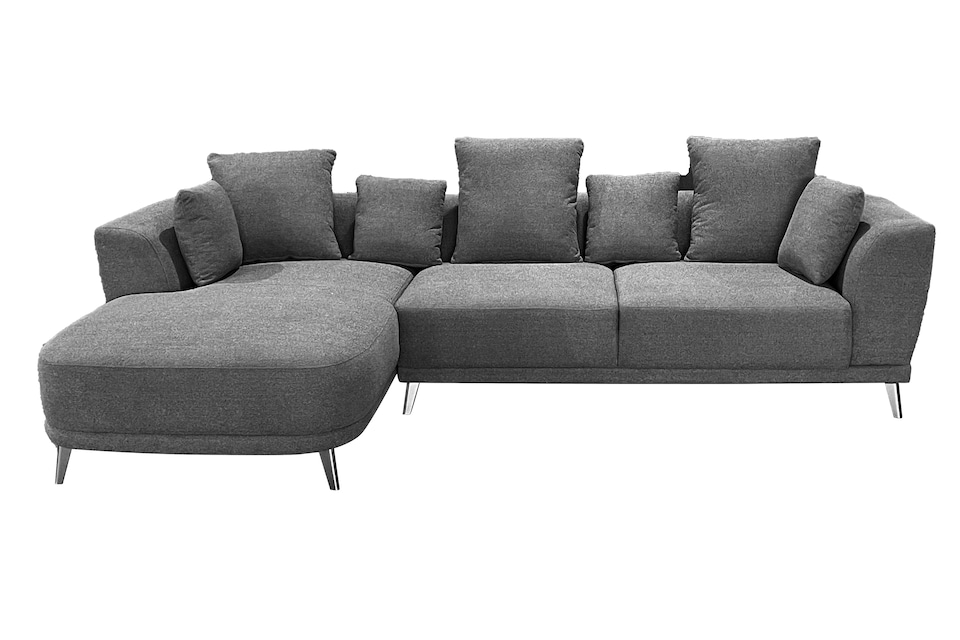 image 1 of The 3 Seater Nova Lounger Right Corner Sofa in Grey or Cream | Grey | One Size