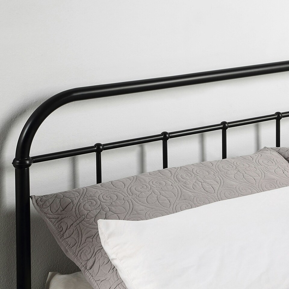 image 1 of Aldbury Modern Traditional Style Black Metal Bed Frame (Small Double) | Black | Black | Small Double