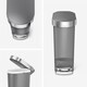 image 2 of Simplehuman 40L Slim Pedal Kitchen Bin with Liner Rim, Grey Plastic