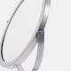image 3 of OHS Round Freestanding Table Top Stainless Steel Bathroom Vanity Mirror, 27x19cm - Silver