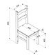 image 4 of Core Products Pair of Corona Solid Pine Chairs H100cm x W41.5cm x D48cm Brown