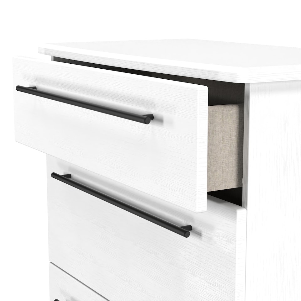 image 1 of Howard 3 Drawer Deep Chest of Drawers in White Ash (Ready Assembled) | White | White Ash