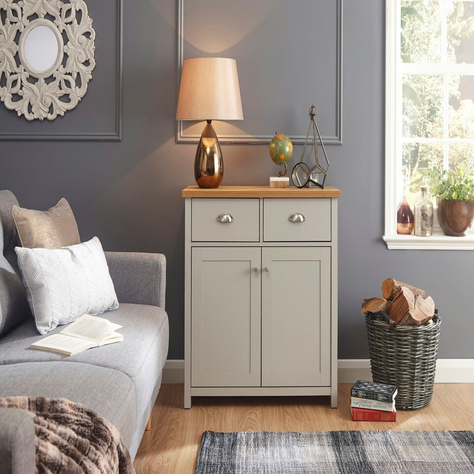image 1 of GFW Lancaster Compact Sideboard - Grey