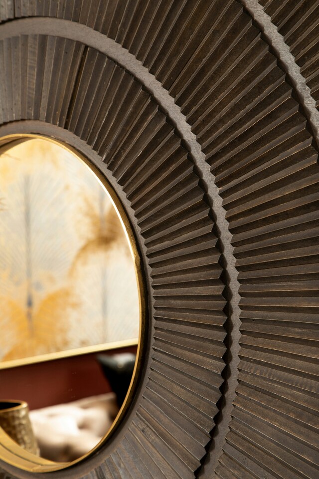 image 1 of Sadri Sadari Mango Wood Wall Mirror | Brown