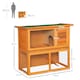 image 7 of Pawhut 90cm 2 Tiers Rabbit Hutch Wooden Pet Cage Run Vintage Bunny House
