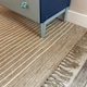 image 1 of BEKAL Rug Flat Weave Beige Striped Designand - Cotton - L90 x W150 Brown
