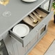 image 5 of COSTWAY Kitchen Buffet Sideboard Storage Cupboard Grey Grey