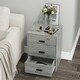 image 5 of Ash Grey 3-Drawer Bedside Table Brown | Accent Colour: Oak