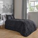 image 2 of OHS Quilted Embossed Patterned Soft Plump Coverless 7.5 Tog Washable Duvet Cover and Pillowcase Bedding Set Black | Gaming | Single