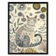 image 1 of Rustic Cat Wildflower Field Bright Floral Black Framed Wall Art Print A4