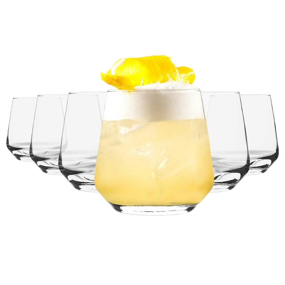 image 1 of LAV Lal Whiskey Glasses - 345ml - Clear - Pack of 6 Clear