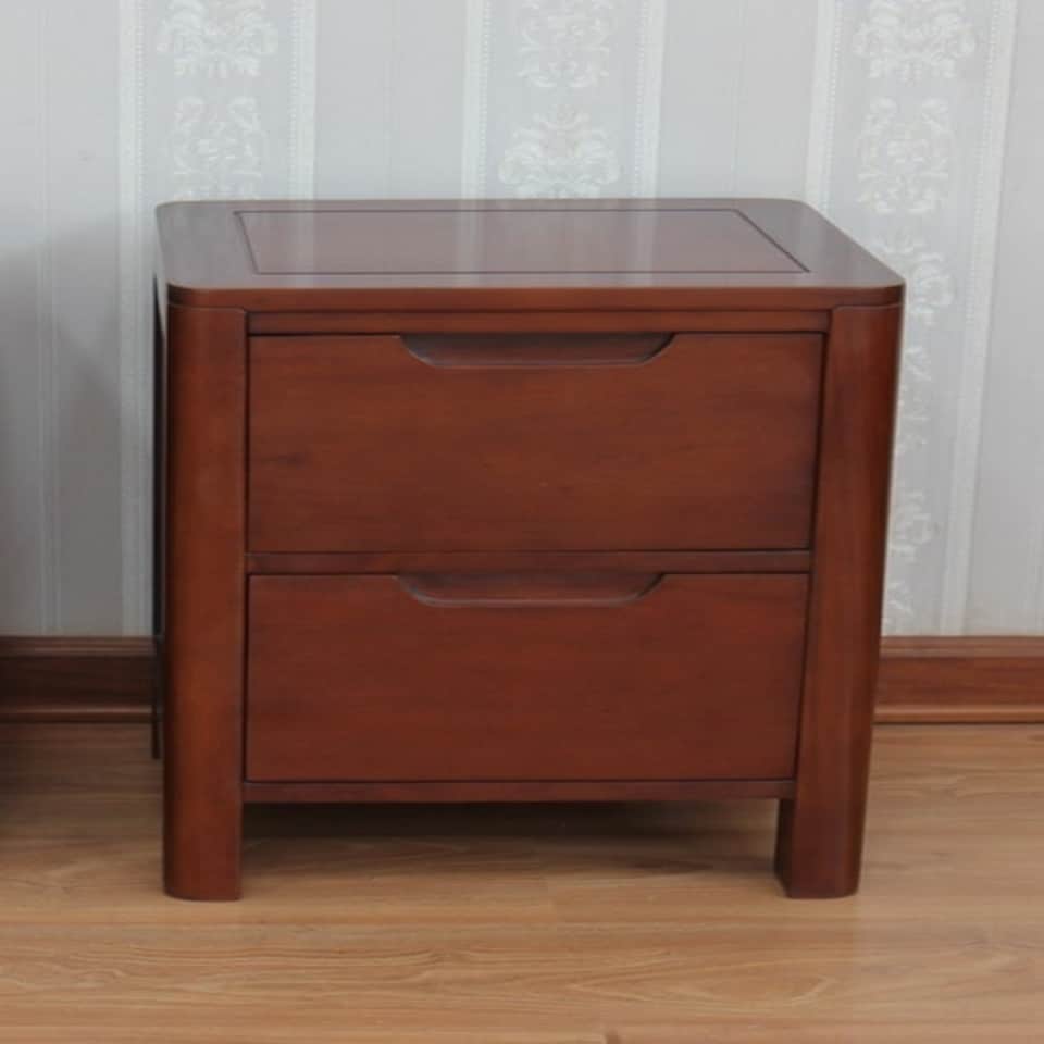 image 1 of Ledbury Bedside Cabinet - Mahogany Wood - L41 x W50 x H60 cm