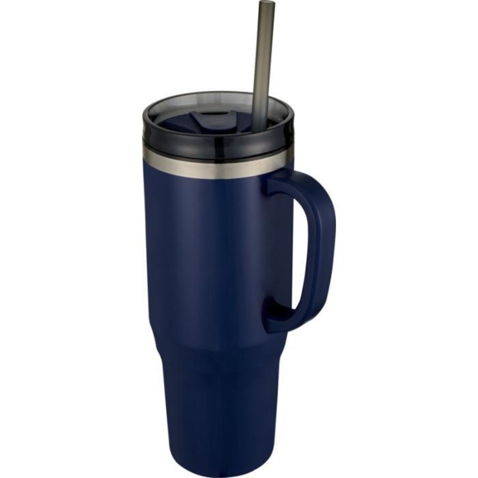 image 1 of Melbourne 1200ml Mug With Straw - Navy - One Size