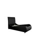 image 2 of Orion LED Lights Headboard Gaming Style Black Faux Leather Bed Frame (Double)