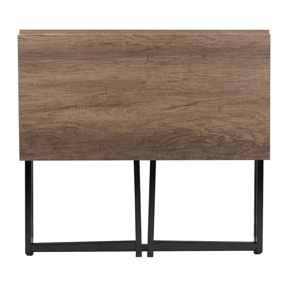 image 1 of House of Home Computer Desk Brown Wood Foldable Study Coffee Table Laptop Office PC Folding for Storage | Brown