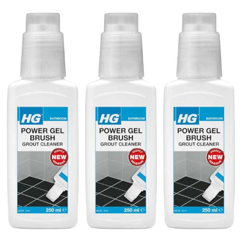HG Power Gel Brush - Grout Cleaner - 250ml - 3 Units