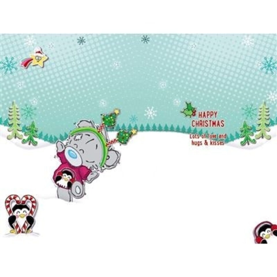 image 1 of Bear Wearing Novelty Hairband Granddaughter Christmas Card