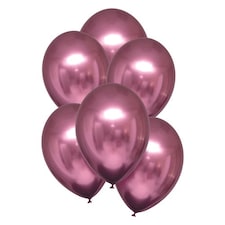 Flamingo Pink Satin Luxe Latex Balloons 28cm / 11 in - Pack of 6