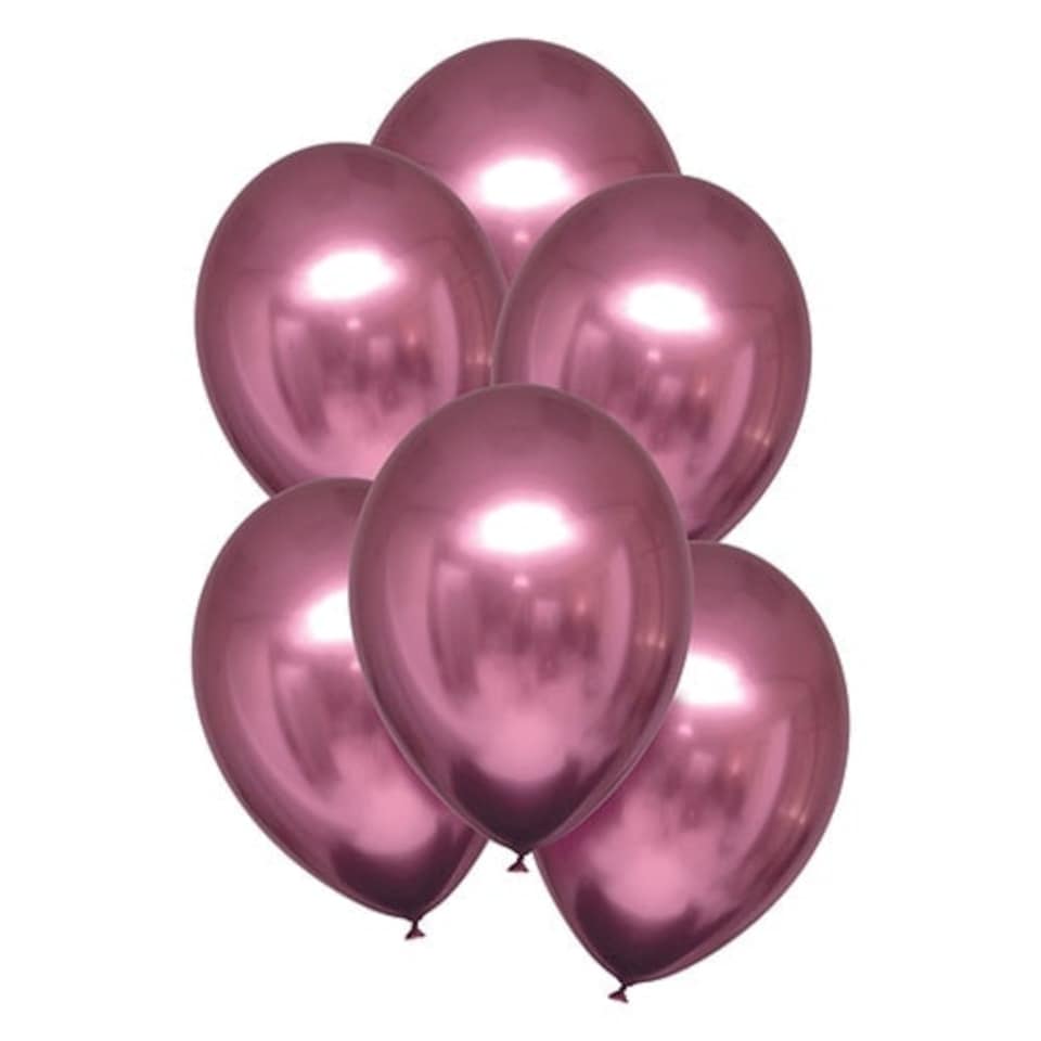 Flamingo Pink Satin Luxe Latex Balloons 28cm / 11 in - Pack of 6
