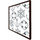 image 3 of Anchor & wheel (Picture Frame) Brown | Oak | XL