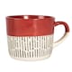 image 5 of Nicola Spring Ceramic Dipped Dash Coffee Mugs - 475ml - Red - Pack of 6 | Red | Red