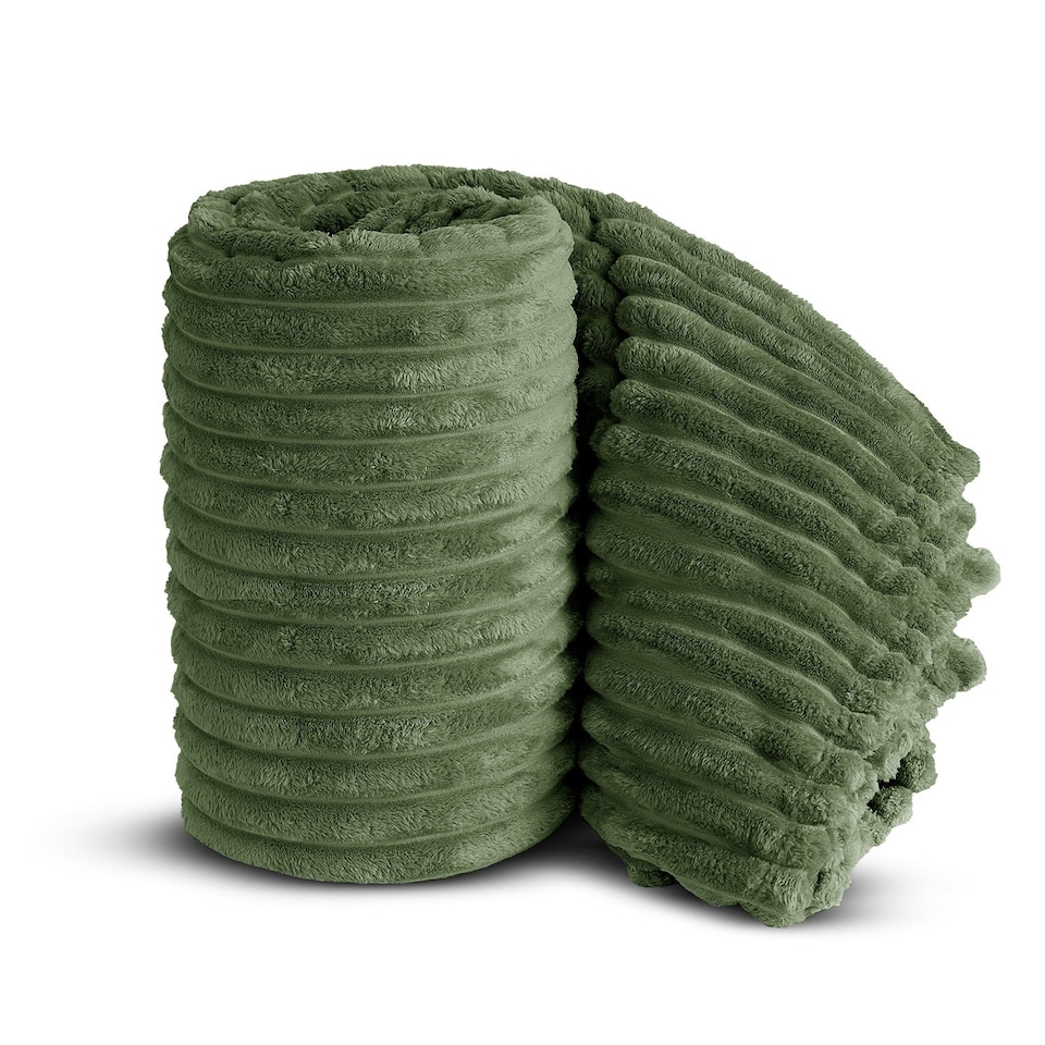 image 1 of Velosso Super Soft Chunky Cord Blanket Throw