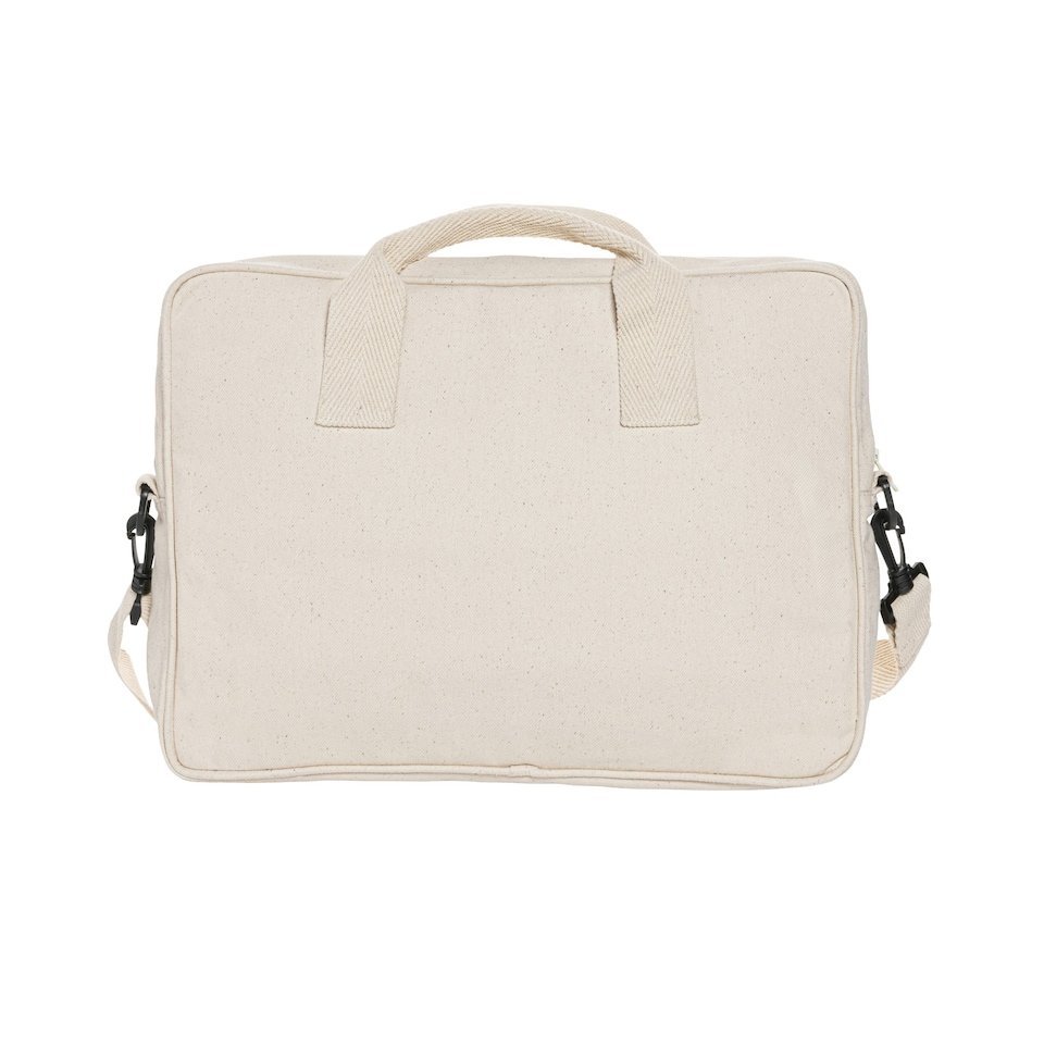 image 1 of XD Collection Laluka Recycled Cotton Aware Laptop Bag - Off White - One Size | Cream