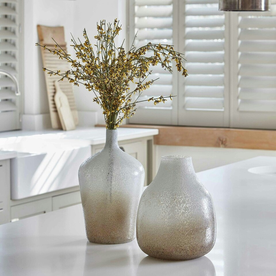 image 1 of Verre Round Frosted Vase - Glass - L21 x W21 x H25 cm - Gold | Grey