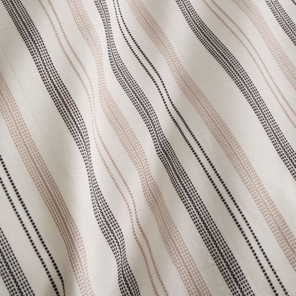 image 1 of Appletree Yarn Dyed Woven Thin Stripe Duvet Cover Set Natural