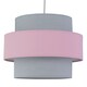 image 2 of Pink and Grey Two Tier Light Shade | Grey | Grey cotton with pink cotton detail | 1